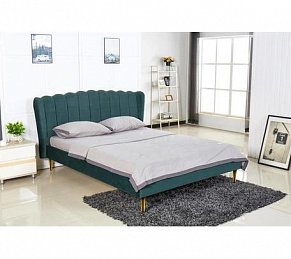 Кровать VALVERDE 160 темно-зеленый/золотой