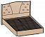 Кровать Шер ( Дуб апрель темный) 180х200 (основание 16мм)
