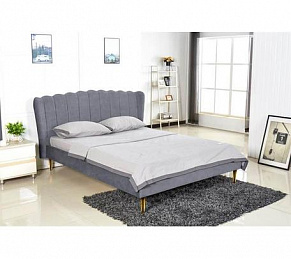 Кровать VALVERDE 160 серый/золотой