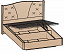 Кровать Шер с подъемным механизмом (Дуб серый) 140х200 (основание 32 мм)