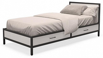 Кровать Лофт КМ-3.1 Белый шпон