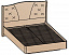 Кровать Шер ( Дуб апрель темный) 160х200 (основание 16мм)