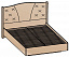 Кровать Шер (Дуб серый) 140х200 (основание 32 мм)