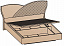 Кровать Уна с подъемным механизмом (Дуб серый) 140х200