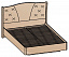 Кровать Шер ( Дуб апрель темный) 160х200 (основание 32 мм)