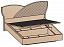 Кровать Уна с подъемным механизмом (Гикори джексон) 160х200